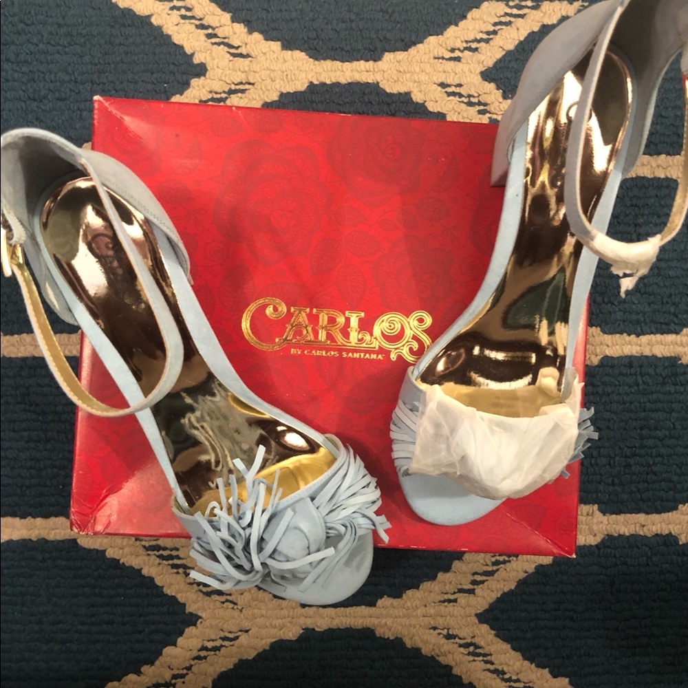 Carlos By Carlos Santana Fringed Block Heels - image 5